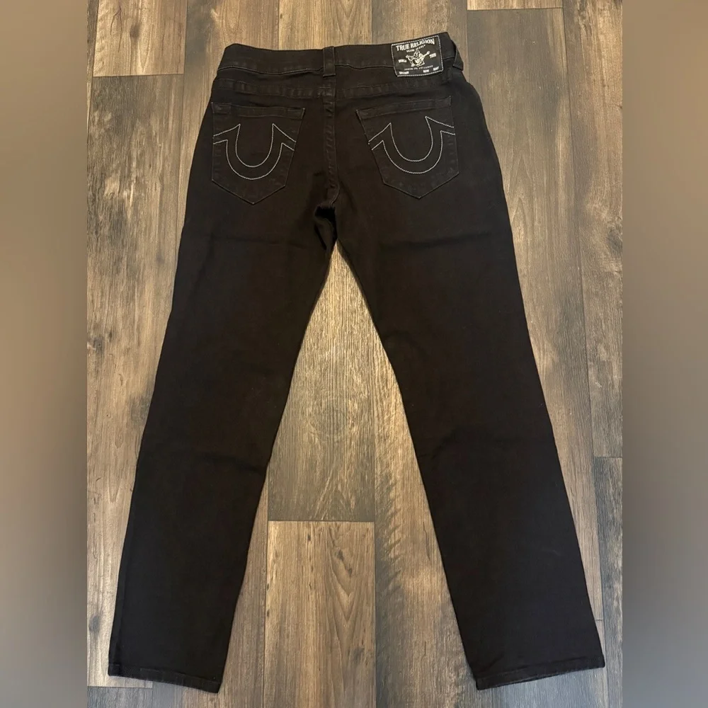 True Religion Men's Straight Jeans in Black